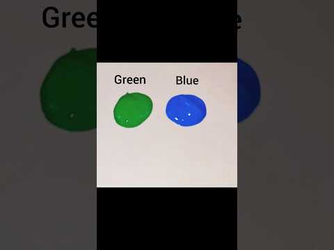 What colour does mixing blue and green make? #youtubeshorts#color#paint#blue#green#teal#acrylicpaint