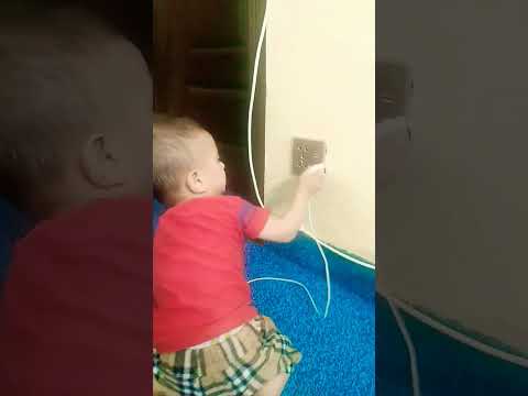 Baby gets electric shock