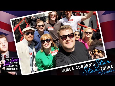 'Dark Phoenix' Cast Tours London in a Double Decker - #LateLateLondon