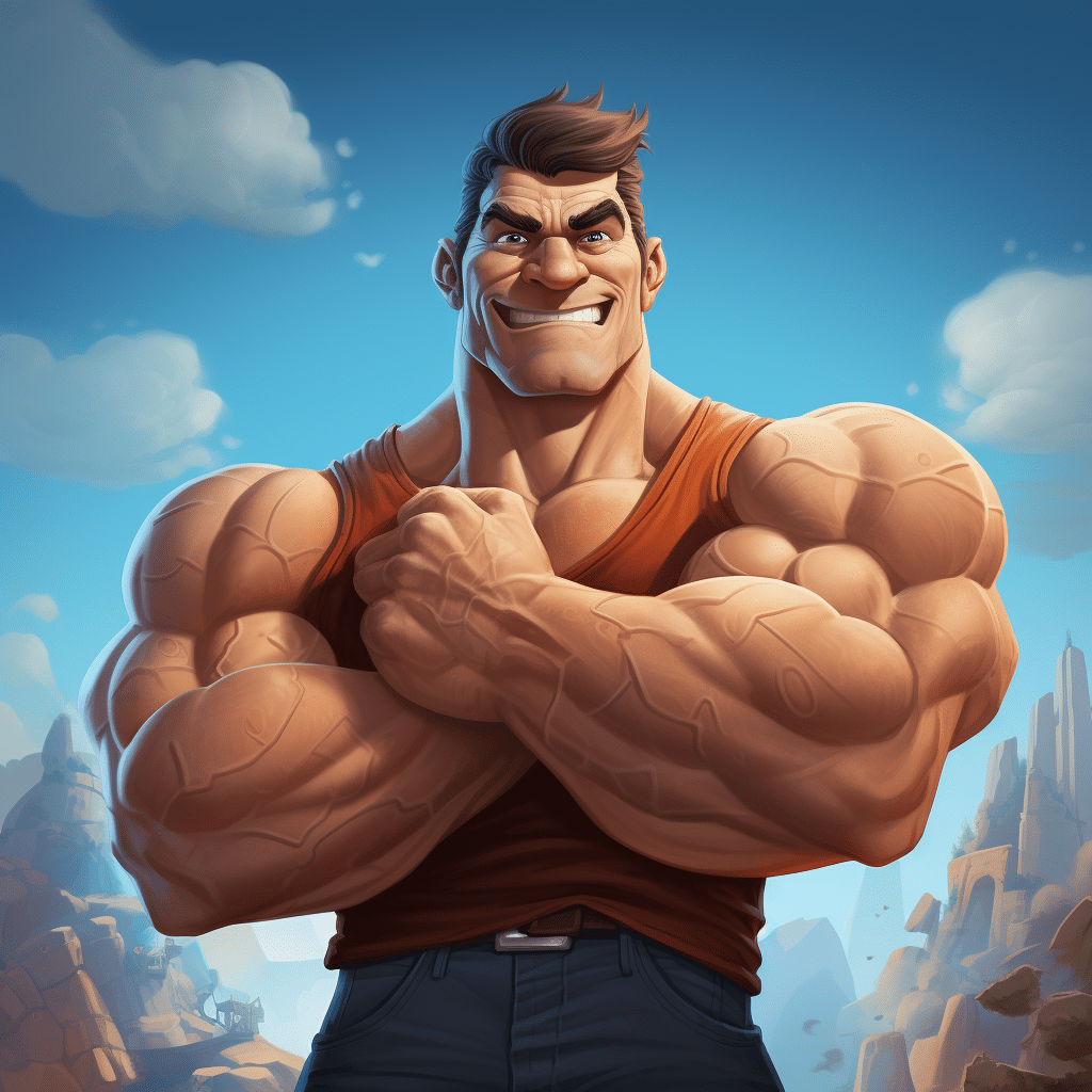 cartoon muscle