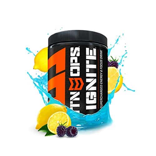 Mtn Ops Ignite Supercharged Energy Drink Mix Serving Tub, Blue Raspberry Lemonade