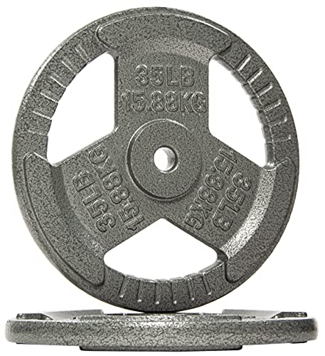 Balancefrom Cast Iron Plate Weight Plate For Strength Training And Weightlifting, Standard, Pound, Pair