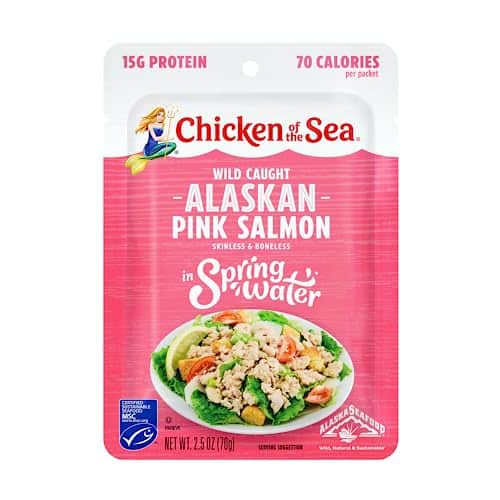 Chicken Of The Sea Wild Caught Alaskan Pink Salmon In Spring Water, Oz. Packet (Box Of )