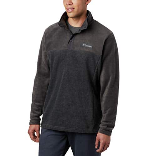 Columbia Men'S Steens Mountain Half Snap, Charcoal Heather, Shark, Large