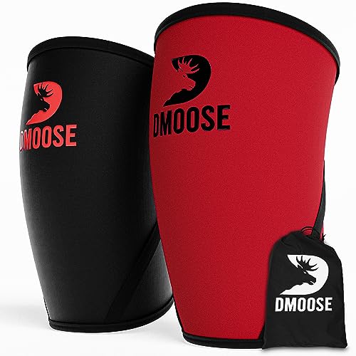 Dmoose Knee Sleeves For Men &Amp; Women, Perfect For Weightlifting, Powerlifting, Squats. Ipl Approved, Mm Thick, Reversible. Best For Lifting &Amp; Gym Workouts. Provides Compression &Amp; Support For Squatting