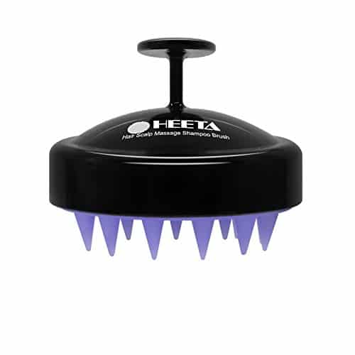 Heeta Hair Scalp Massager, Scalp Scrubber With Soft Silicone Bristles For Hair Growth &Amp; Dandruff Removal, Hair Shampoo Brush For Scalp Exfoliator, Black