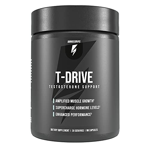 Innosupps  T Drive  Testosterone Booster  Amplify Muscle Growth  Ks Ashwagandha, Boron, Fenugreek  Capsules