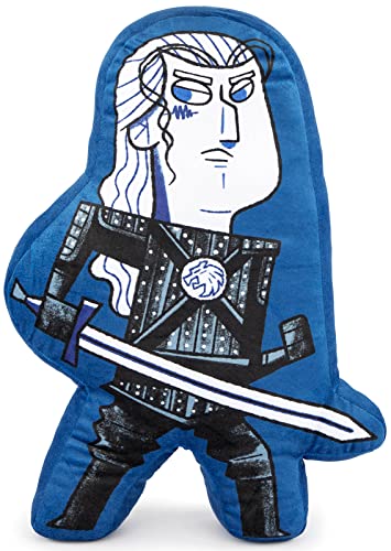 Jay Franco The Witcher Geralt Shaped Decorative Pillow   Super Soft Throw Plush Pillow   Measures Inches (Official Netflix Product)