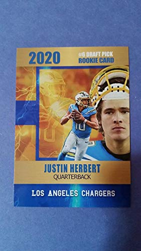 Justin Herbert Rookie Card Gold Platinum Only ,Made La Chargers