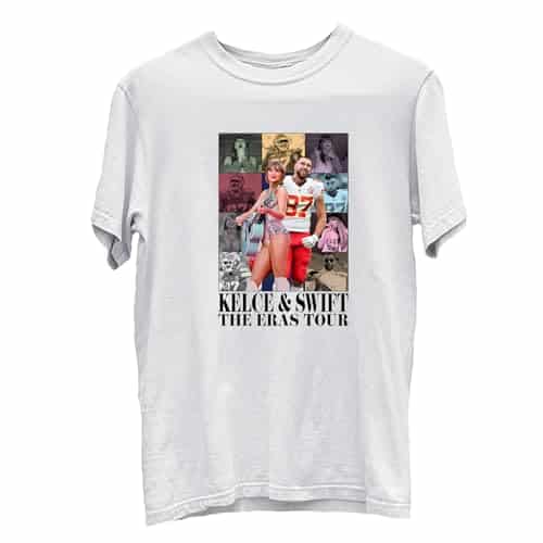 Kelce And Swift Shirt,Eras Tour Shirt,Taylor Swift Shirt,Taylor Swift Fan Shirt,Eras Tour Outfit,Midnights Concert Shirt,Taylor Swiftie Merch Shirt,Concert,Print On Demand