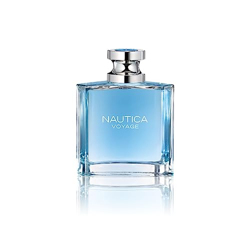 Nautica Voyage Eau De Toilette For Men   Fresh, Romantic, Fruity Scent Woody, Aquatic Notes Of Apple, Water Lotus, Cedarwood, And Musk Ideal Day Wear Fl Oz