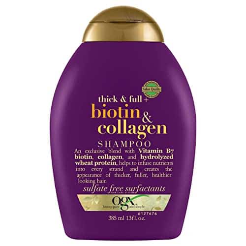 Ogx Thick &Amp; Full + Biotin &Amp; Collagen Volumizing Shampoo For Thin Hair, Thickening Shampoo With Vitamin B&Amp; Hydrolyzed Wheat Protein, Paraben Free, Sulfate Free Surfactants, Fl Oz