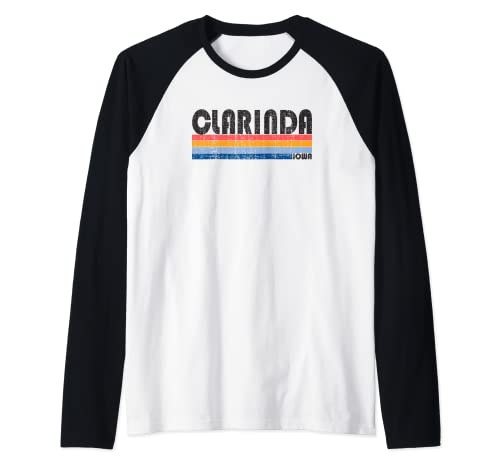 Show Your Clarinda, Ia Hometown Pride With This Retro S Raglan Baseball Tee