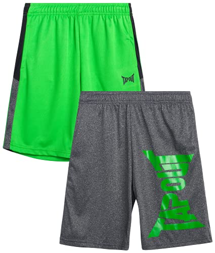 Tapout Boys' Athletic Shorts   Active Performance Wrestling Gym Shorts (Pack), , Charcoalgreen