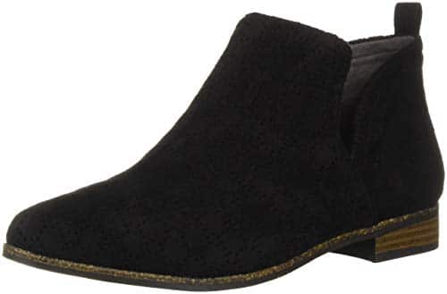 Dr. Scholl'S Shoes Women'S Rate Ankle Boot, Black Perforated Microfiber Suede, Ide Us