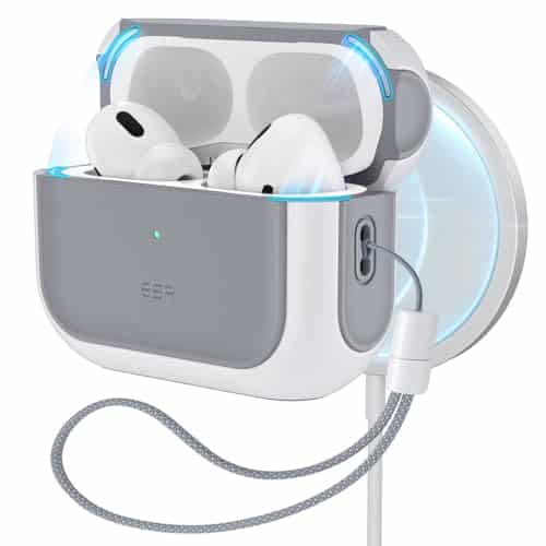 Esr For Airpods Pro Case (, Ndst Gen), Compatible With Airpods Pro (Usb Clightning Cable), Magsafe Ready, Magnetic Lid Lock, Full Drop Protection Cover With Lanyard, White