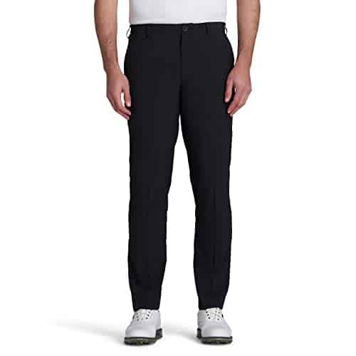 Izod Men'S Golf Swingflex Straight Fit Flat Front Pants, Black,  X L