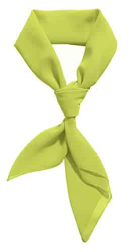 Lime Green Scarf Daphne Costume Accessories Silk Light Green Ascot Neck Scarf Neckerchief Hankerchief