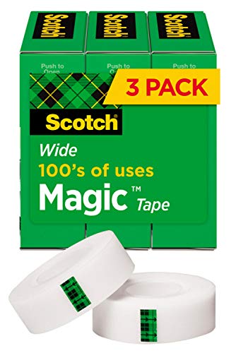 Scotch Magic Tape, Rolls, Numerous Applications, Invisible, Engineered For Repairing, X Inches, Inch Core, Boxed (S)