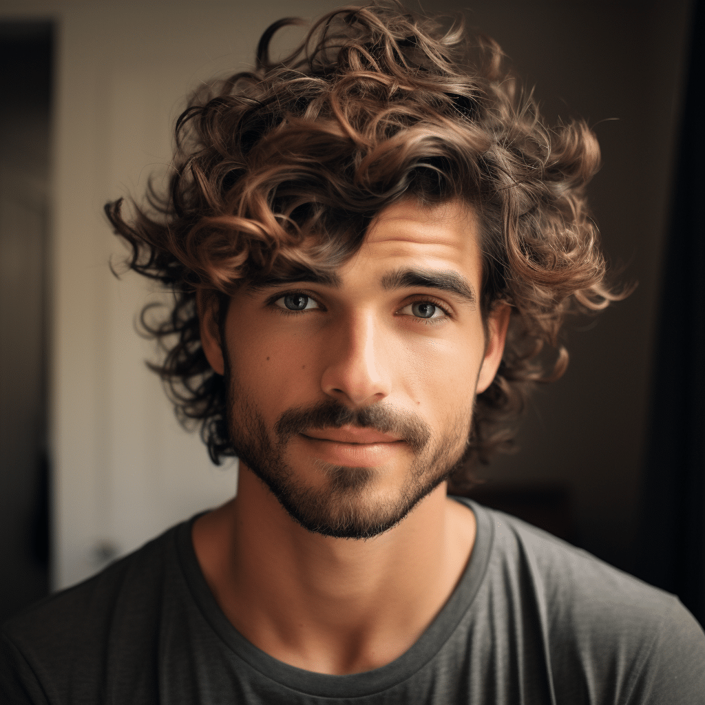 curly hair styles men