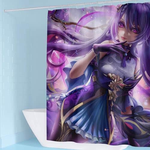 Itakkaito Keqing Waifu Sex Anime Girl Shower Curtain Hentai Waifu Uncensored Bath Curtains For Bathroom Showers Bathtubs Xin