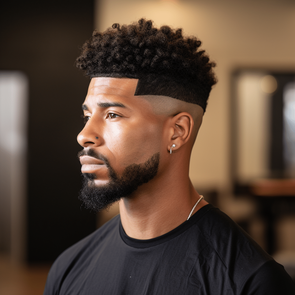 low taper fade black male