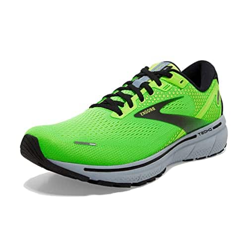 Brooks Men'S Ghost Neutral Running Shoe   Green Geckoblueblack   Edium