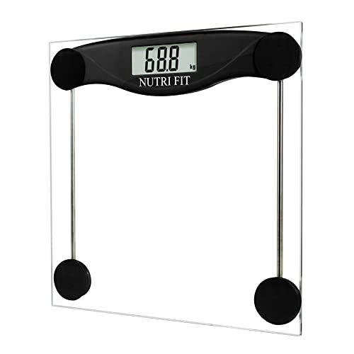 Digital Bathroom Scale For Body Weight Accurate, Smart Weighing Scale Bath Electronic Scale Kg For Weight Loss, Lbs Capacity, Large Display, Black