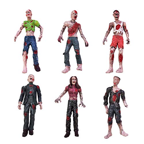 Haptime Zombie Action Figures, Detailed Walking Dead,Pcs Corpse, Great For Cake Topper, For Zombie Lovers To Collect