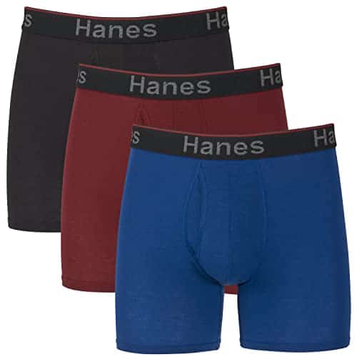 Hanes Total Support Pouch Men'S Boxer Briefs Pack, Anti Chafing, Moisture Wicking Underwear, Odor Control (Reg Or Long Leg)