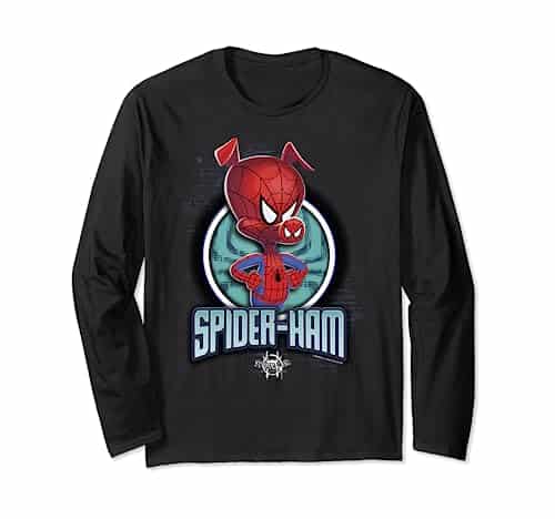 Marvel Spider Man Spiderverse Spider Ham Pose Long Sleeve T Shirt