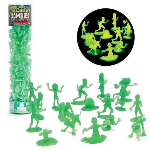 Scs Direct Zombie Action Figures  Glow In The Dark Zombies With Unique Creatures   Includes Zombies, Zombie Pets, Gravestones, And Humans   Compatible With Rpg Gameplay Dnd Du