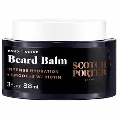 Scotch Porter Conditioning Beard Balm For Men  Hydrates, Smooths, Adds Shine &Amp; Tames Flyaway Hair  Formulated With Non Toxic Ingredients, Free Of Parabens, Sulfates &Amp; Silicones  Vegan  Oz Jar