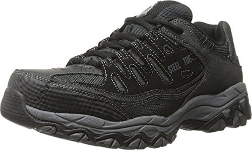 Skechers Men'S Cankton Steel Toe, Blackcharcoal,