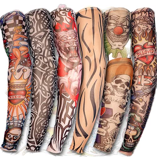 Yariepcs Temporary Tattoo Sleeves, Pcs Set Arts Temporary Fake Slip On Tattoo Arm Sleeves Kit