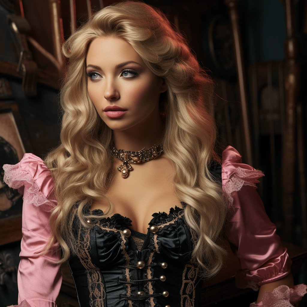 real barbie models in a pirate lingerie fashion shoot