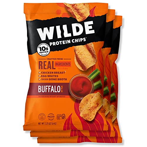 Buffalo Chicken Protein Chips By Wilde Chips, Thin And Crispy, High Protein, Keto Friendly, Made With Real Ingredients, Oz Bag (Count)