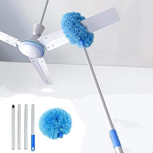 Ceiling Fan Cleaner Duster   Fan Duster, Microfiber Ceiling Fan Duster With Extension Pole Inches, Duster For Cleaning Ceiling Fan, High Ceiling, Furniture, Interior Roof