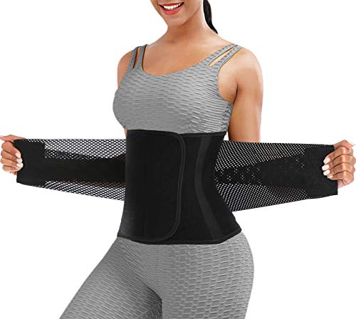 Chongerfei Waist Trainer Belt For Women   Waist Trimmer Weight Loss Ab Belt   Slimming Body Shaper(Black,Medium)