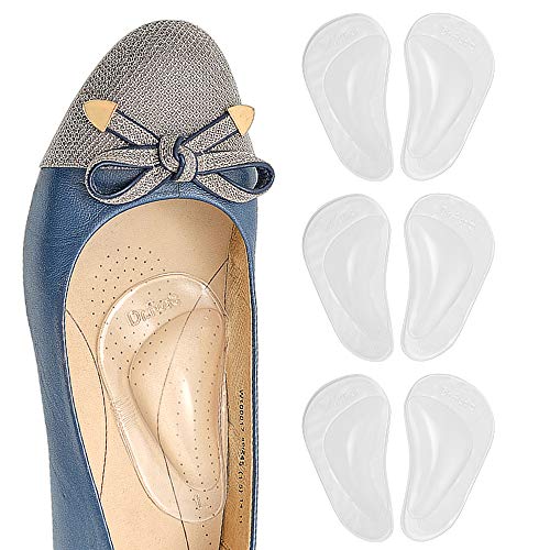 Dr. Foot'S Arch Support Shoe Insoles For Flat Feet, Gel Arch Inserts For Plantar Fasciitis, Adhesive Arch Pad For Relieve Pressure And Feet Pain  Pairs (Clear)