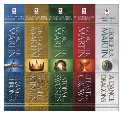 George R. R. Martin'S A Game Of Thrones Book Boxed Set (Song Of Ice And Fire Series) A Game Of Thrones, A Clash Of Kings, A Storm Of Swords, A Feast For Crows, And A Dance Wit