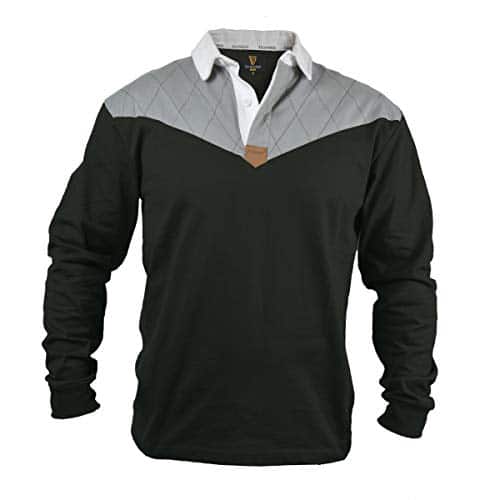 Guinness Heritage Charcoal And Black Rugby Jersey Long Sleeve Rugby Shirts For Men  Mens Ireland Polo Jerseys