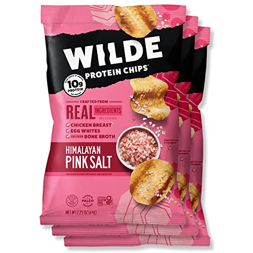 Himalayan Pink Salt Protein Chips By Wilde, Thin And Crispy, High Protein, Keto Friendly, Made With Real Ingredients, Oz Bag (Count)