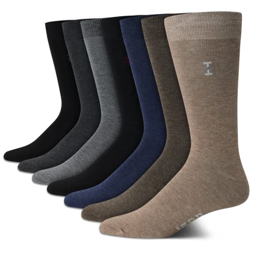 Izod Men'S Dress Socks   Lightweight Mid Calf Crew Dress Socks (Pack), , Browngreyblack