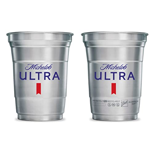 Inbev Michelob Ultra Aluminum Tailgate Cup   Set Of