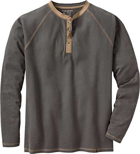 Legendary Whitetails Men'S Standard Recluse Henley, Charcoal, Large