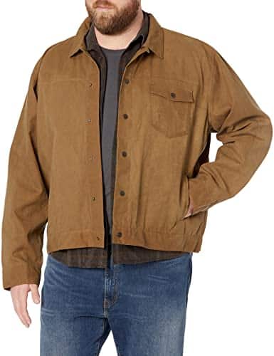 Legendary Whitetails Men'S Tough As Buck Waxed Trucker Jacket, Nutmeg, Large