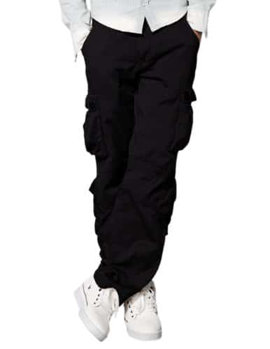 Match Men'S Wild Cargo Pants(Black,)