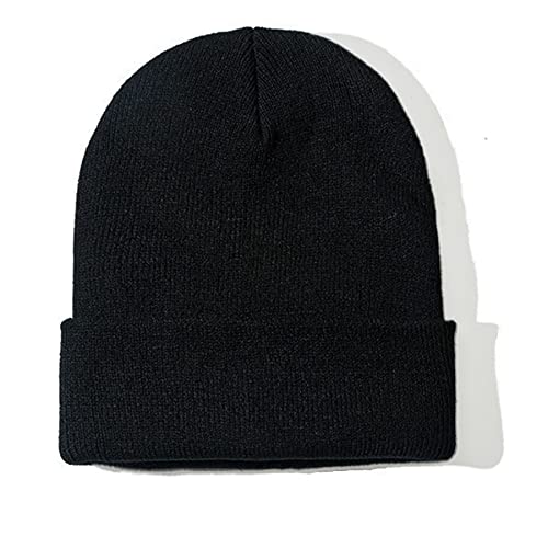 Npjy Unisex Beanie For Men And Women Knit Hat Winter Beanies Black