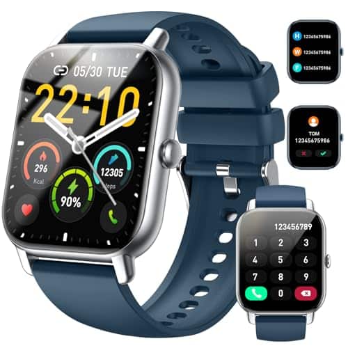 Smart Watch (Answermake Calls), Smart Watches For Men Women + Sport Modes Fitness Watch With Sleep Heart Rate Monitor, Pedometer, Ipaterproof Smartwatch For Ios Android Watch